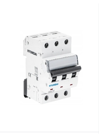 کلید مینیاتوری هیوندای سه‌فاز ۲۵ آمپر تیپ C مناسب تابلو برق صنعتی و ساختمانی