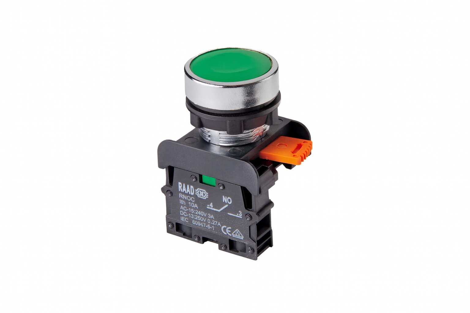 کلید استارت سبز رعد نمای روبرو